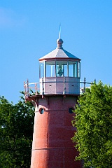 Weathered Isle La Motte Lighthouse Tower in Vermont